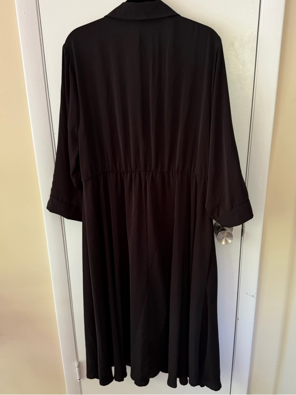 Torrid Midi Studio Crepe De Chine Collared Shirt Dress - Picture 5 of 6